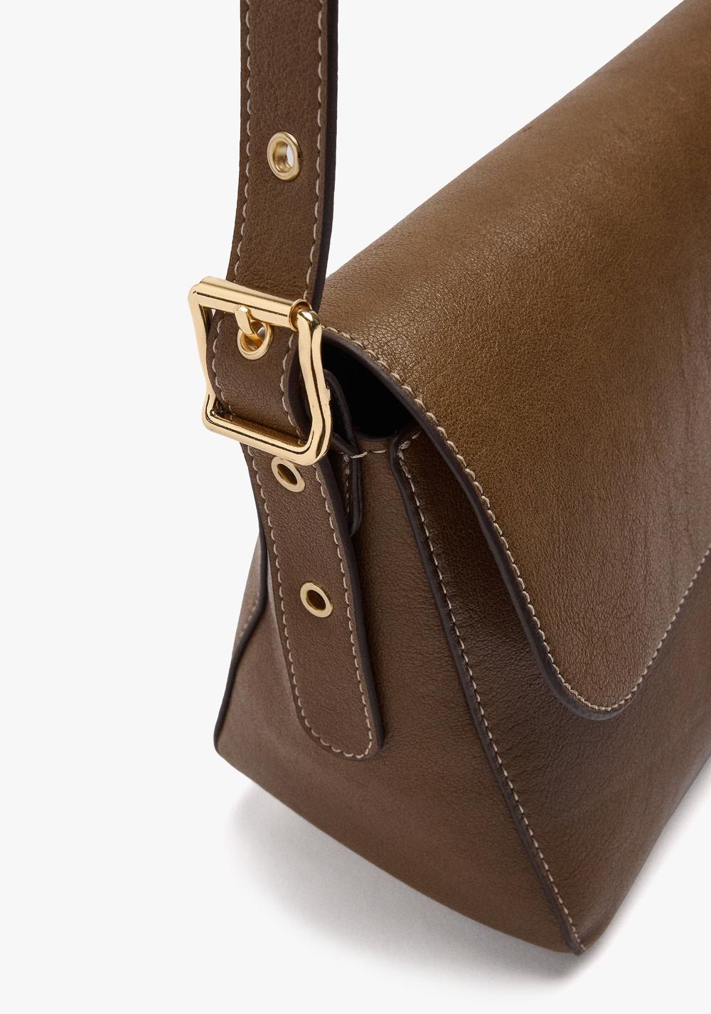 Cartera Bandolera Liso con Solapa y Bolso Interior Parfois 3