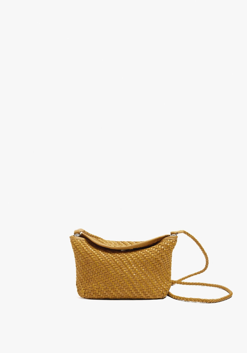 Cartera Bandolera de Piel Trenzada Parfois Imagen Principal