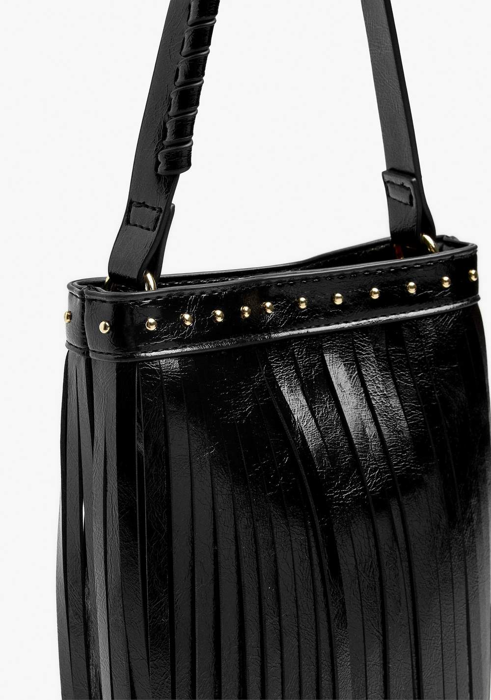 Cartera Bombonera con Tachuelas y Flecos Parfois 3