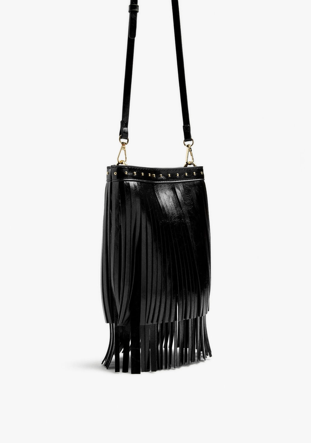 Cartera Bombonera con Tachuelas y Flecos Parfois 4