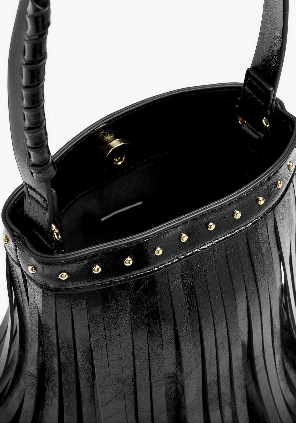 Cartera Bombonera con Tachuelas y Flecos Parfois 5