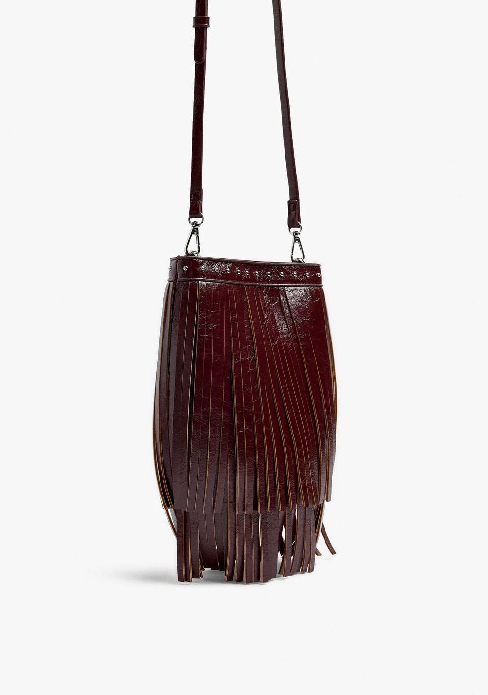 Cartera Bombonera con Tachuelas y Flecos Parfois 3