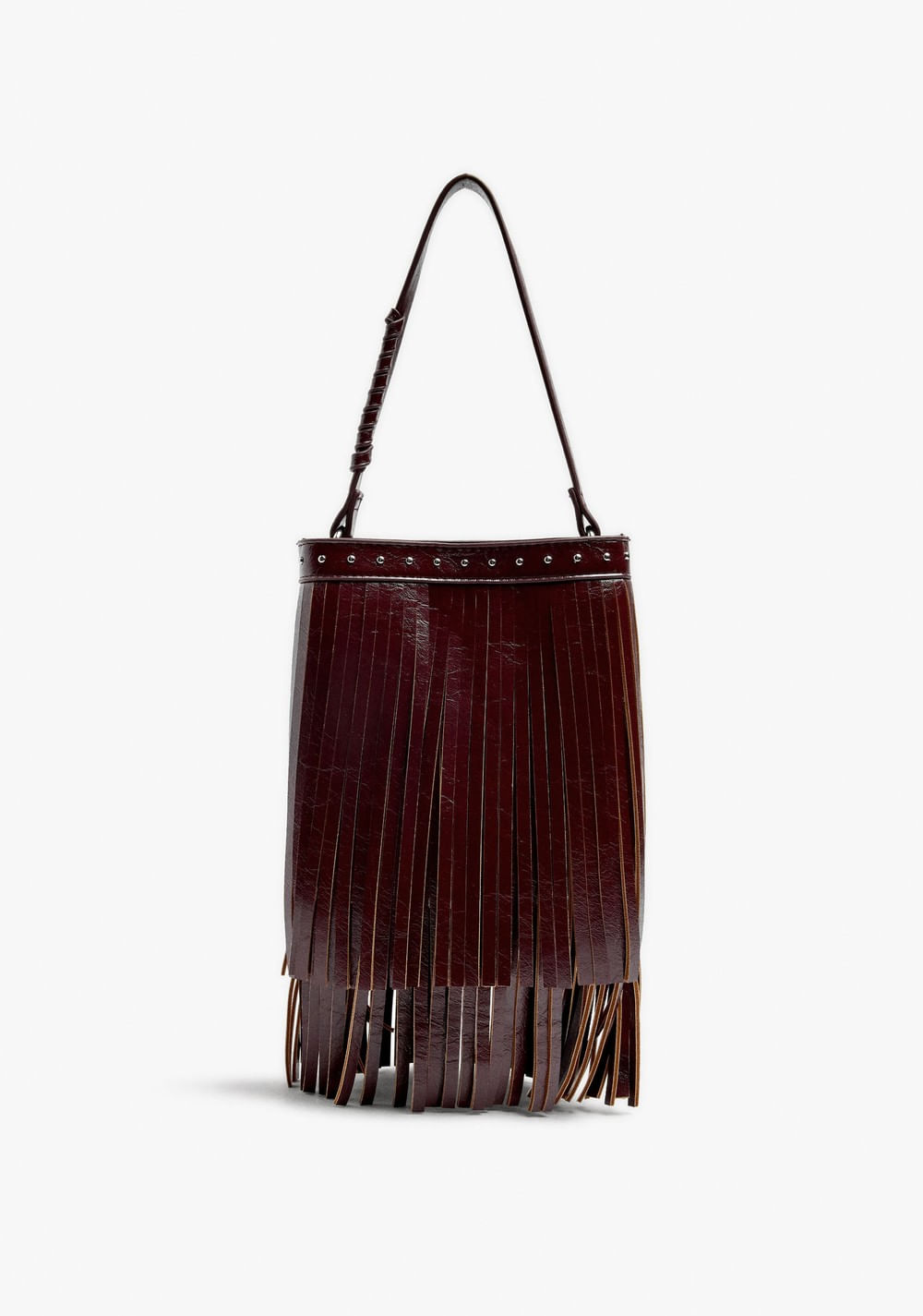 Cartera Bombonera con Tachuelas y Flecos Parfois