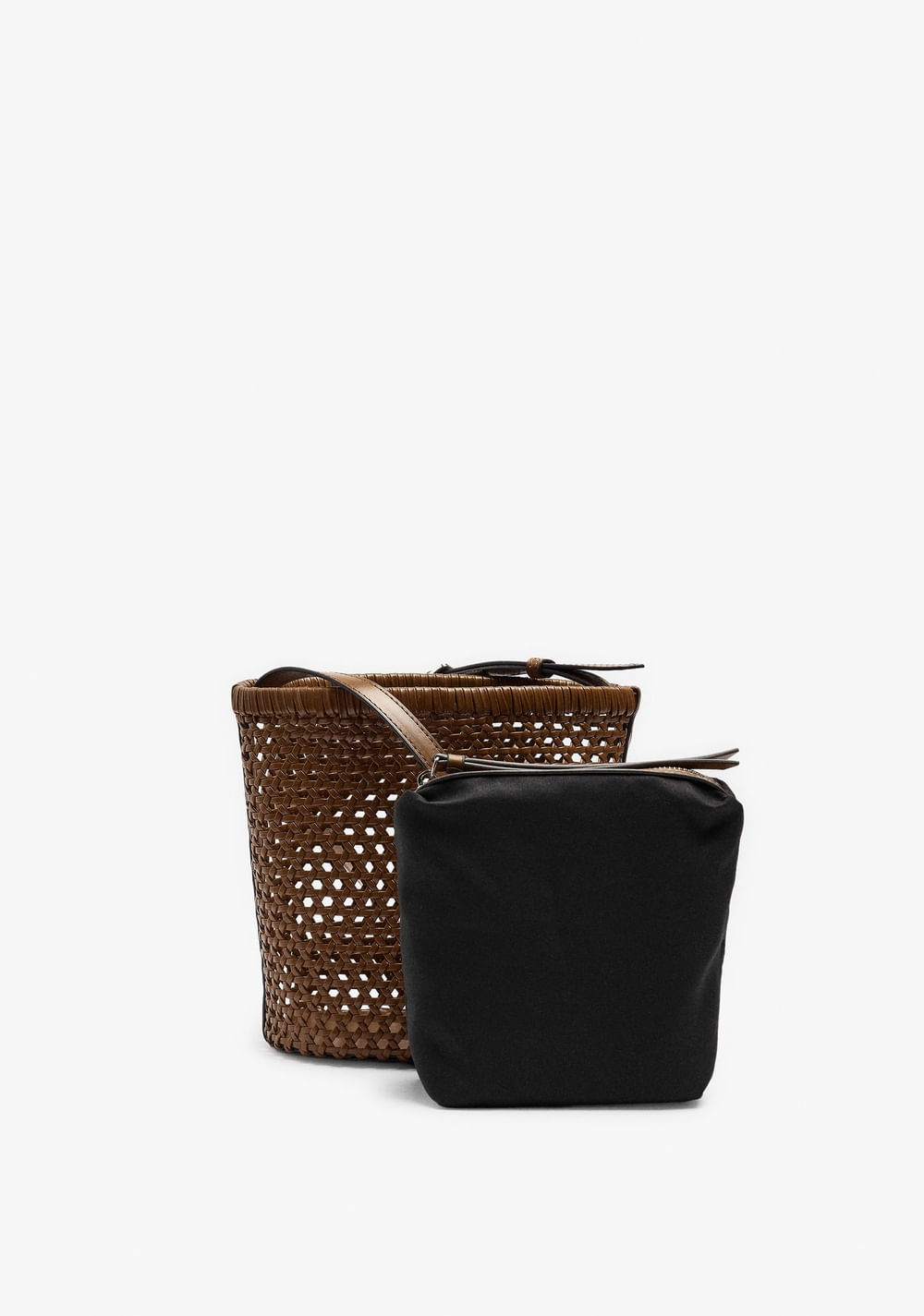 Cartera Bombonera Trenzado con Bolso Removible Parfois 3