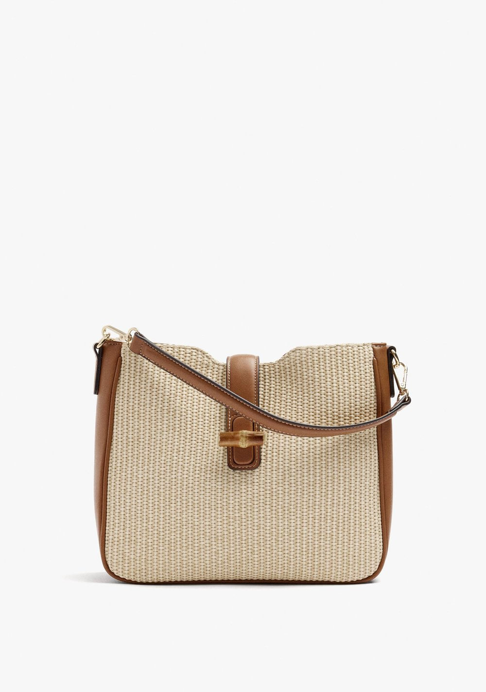 Cartera de Mano Efecto Rafia con Bandolera Parfois Imagen Principal
