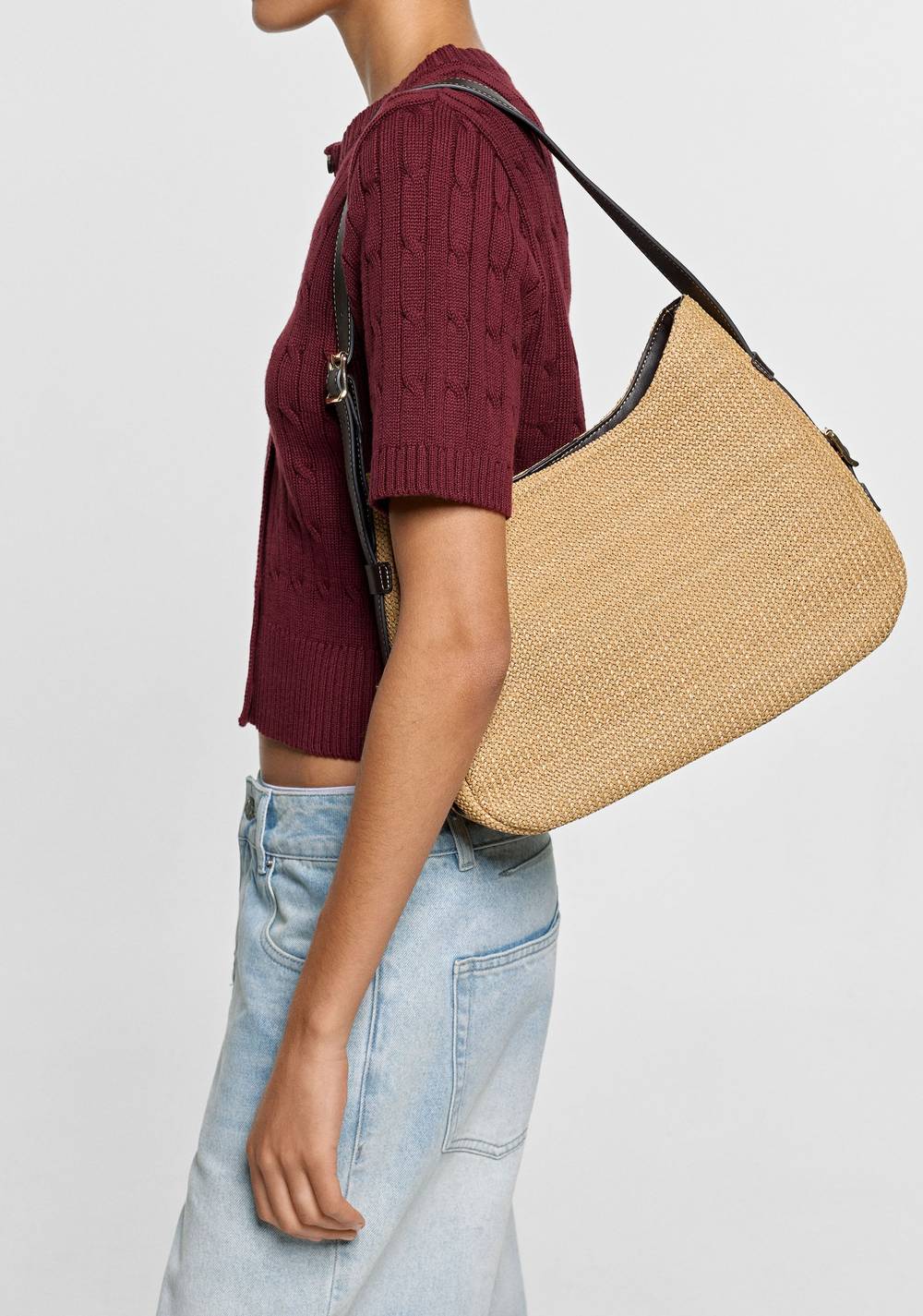 Cartera de Mano Efecto Rafia Parfois 2