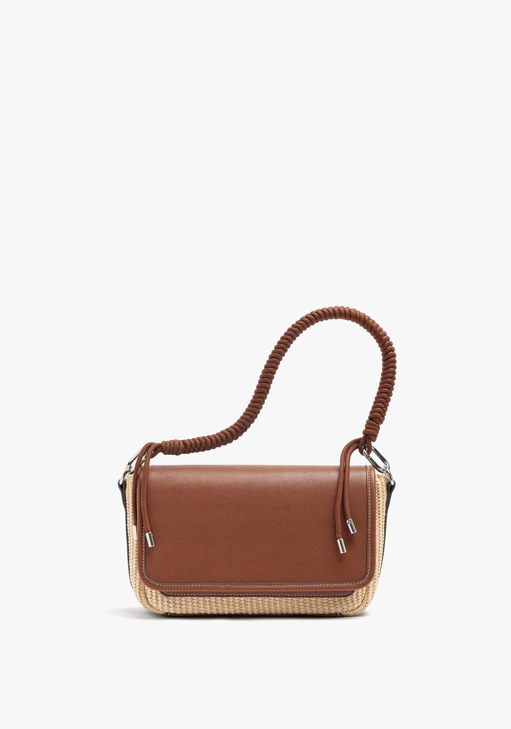 Cartera de Mano con Bandolera Efecto Rafia Parfois Imagen Principal