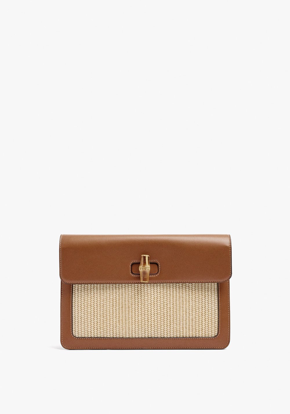 Cartera de Mano sobre Efecto Rafia con Solapa Parfois Imagen Principal
