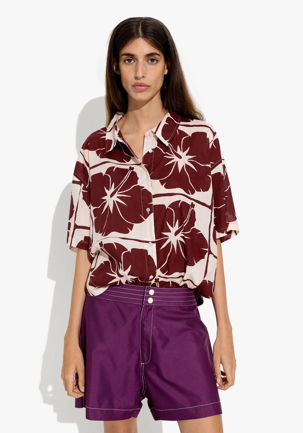 Camisa con Estampado Floral Parfois Imagen Principal
