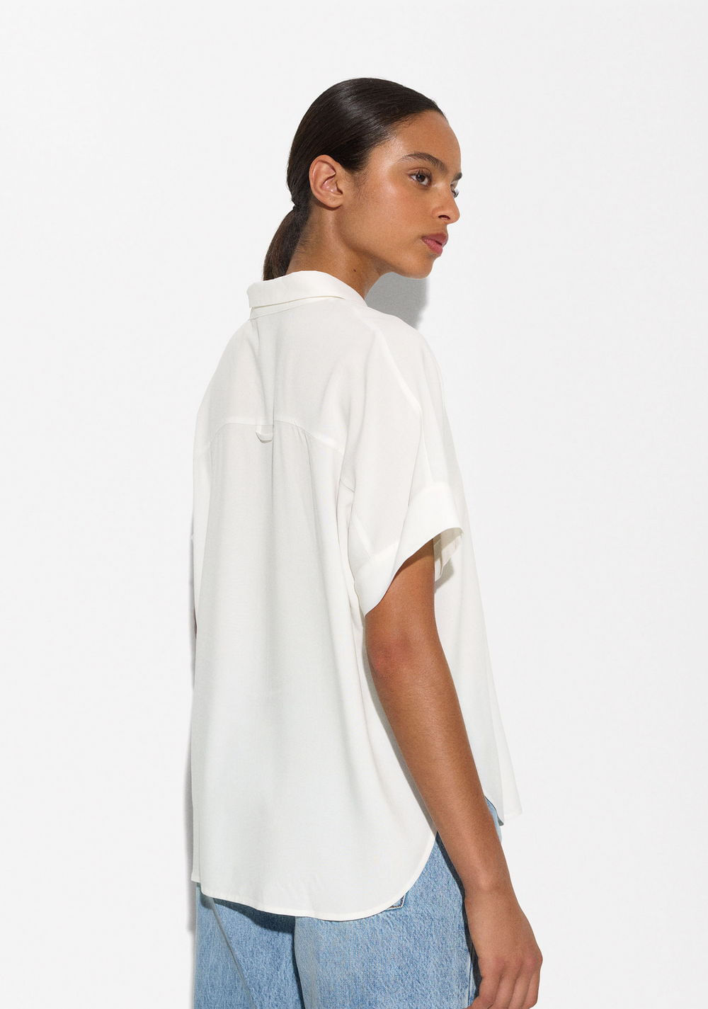 Camisa Manga Corta con Botones Parfois 3