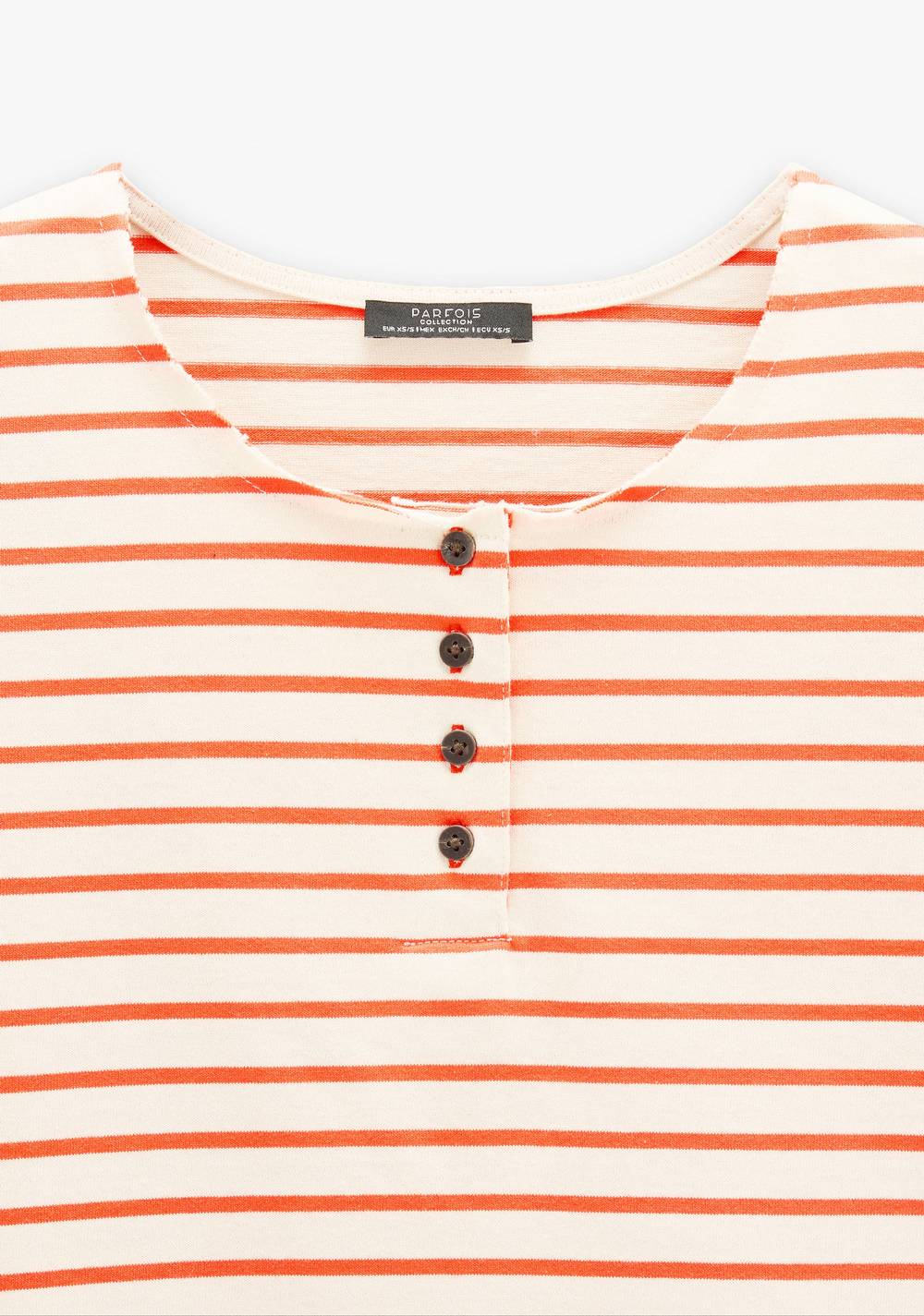 Camiseta de Algodón con Rayas Parfois 4