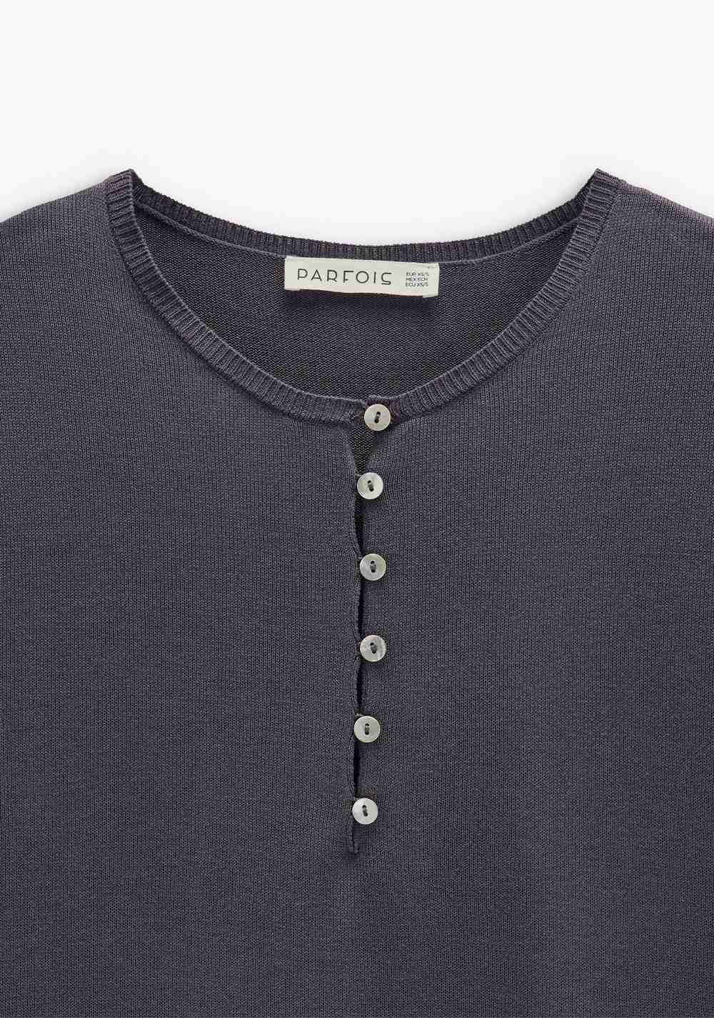 Camiseta de Punto con Botones Parfois 4