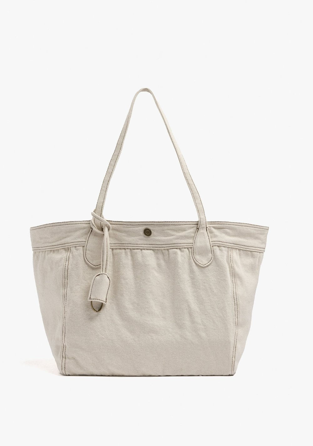 Cartera Shopper Canvas con Colgante Parfois
