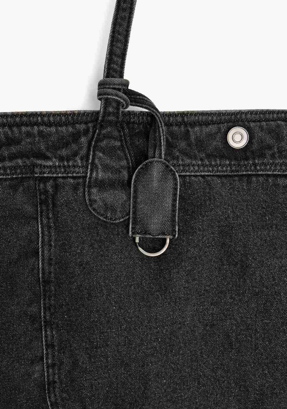 Cartera Shopper Denim con Colgante Parfois 3