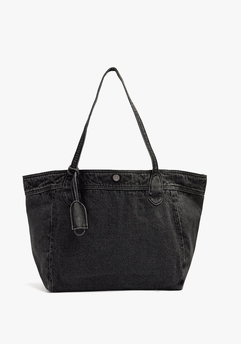 Cartera Shopper Denim con Colgante Parfois