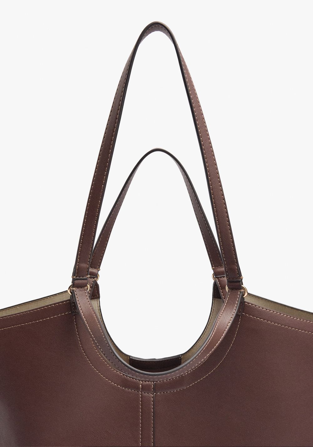 Cartera Shopper con Pespuntes L Parfois 4