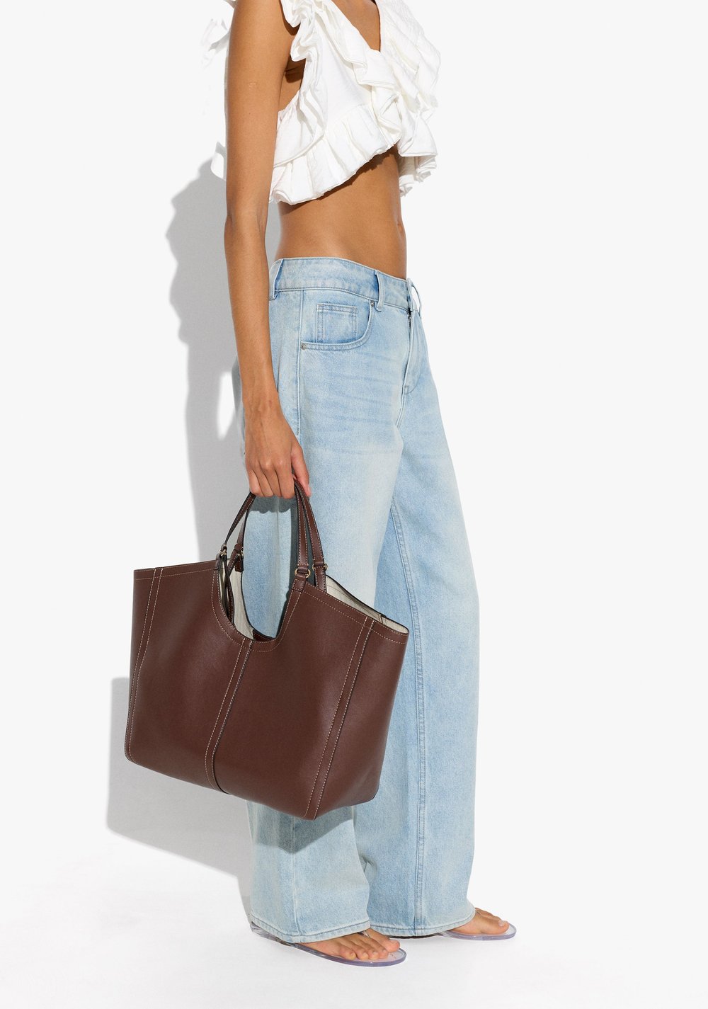 Cartera Shopper con Pespuntes L Parfois 7