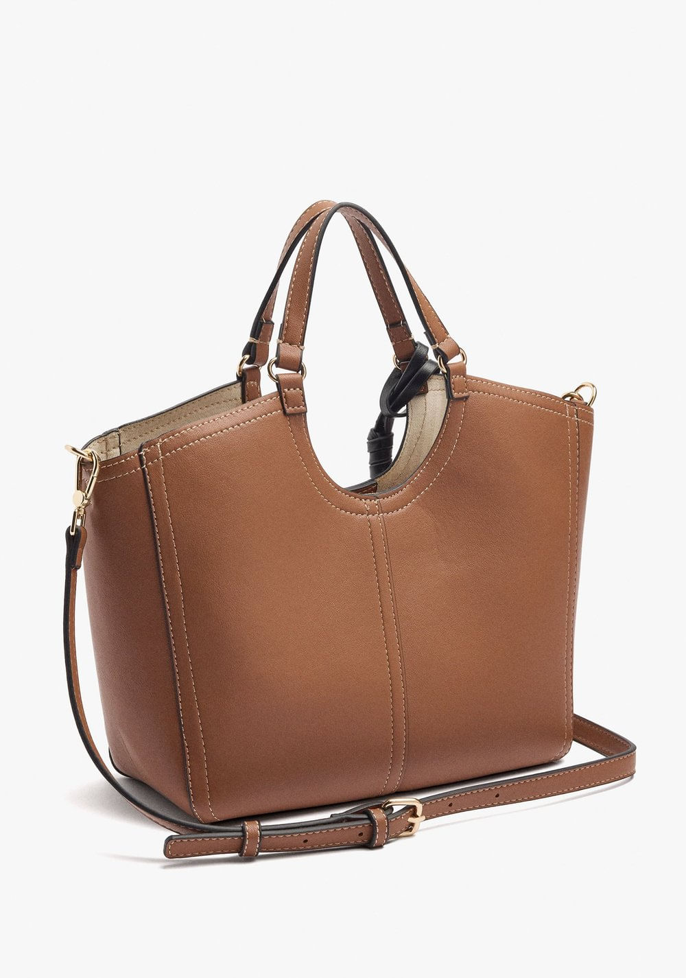 Cartera Shopper con Pespuntes M y Penduro Parfois 4