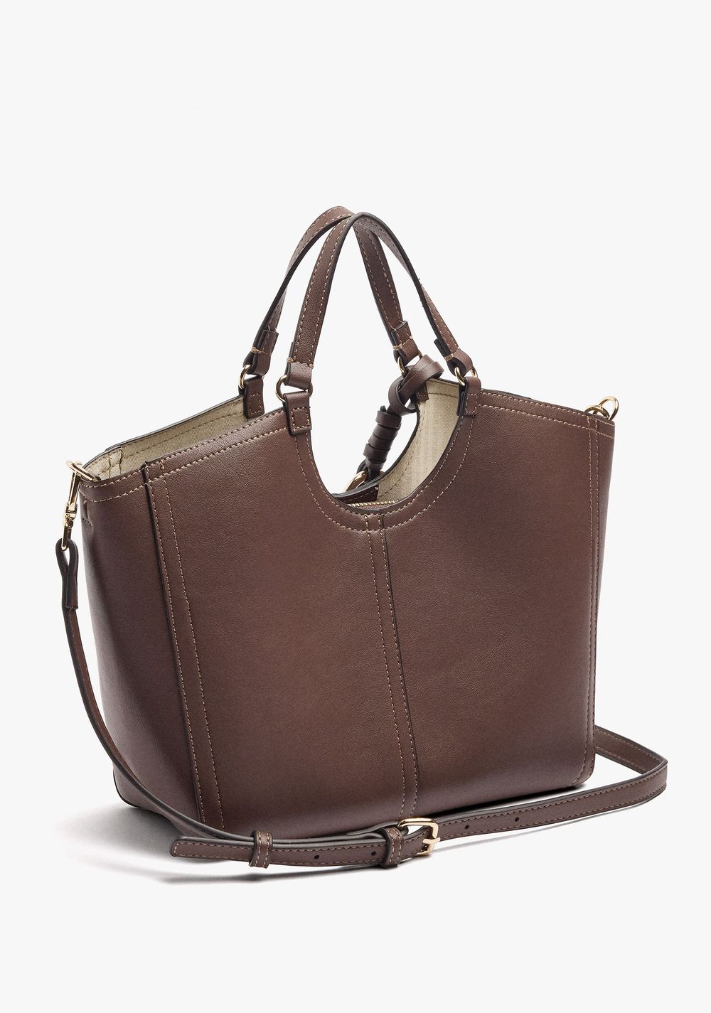 Cartera Shopper con Pespuntes M y Penduro Parfois 3