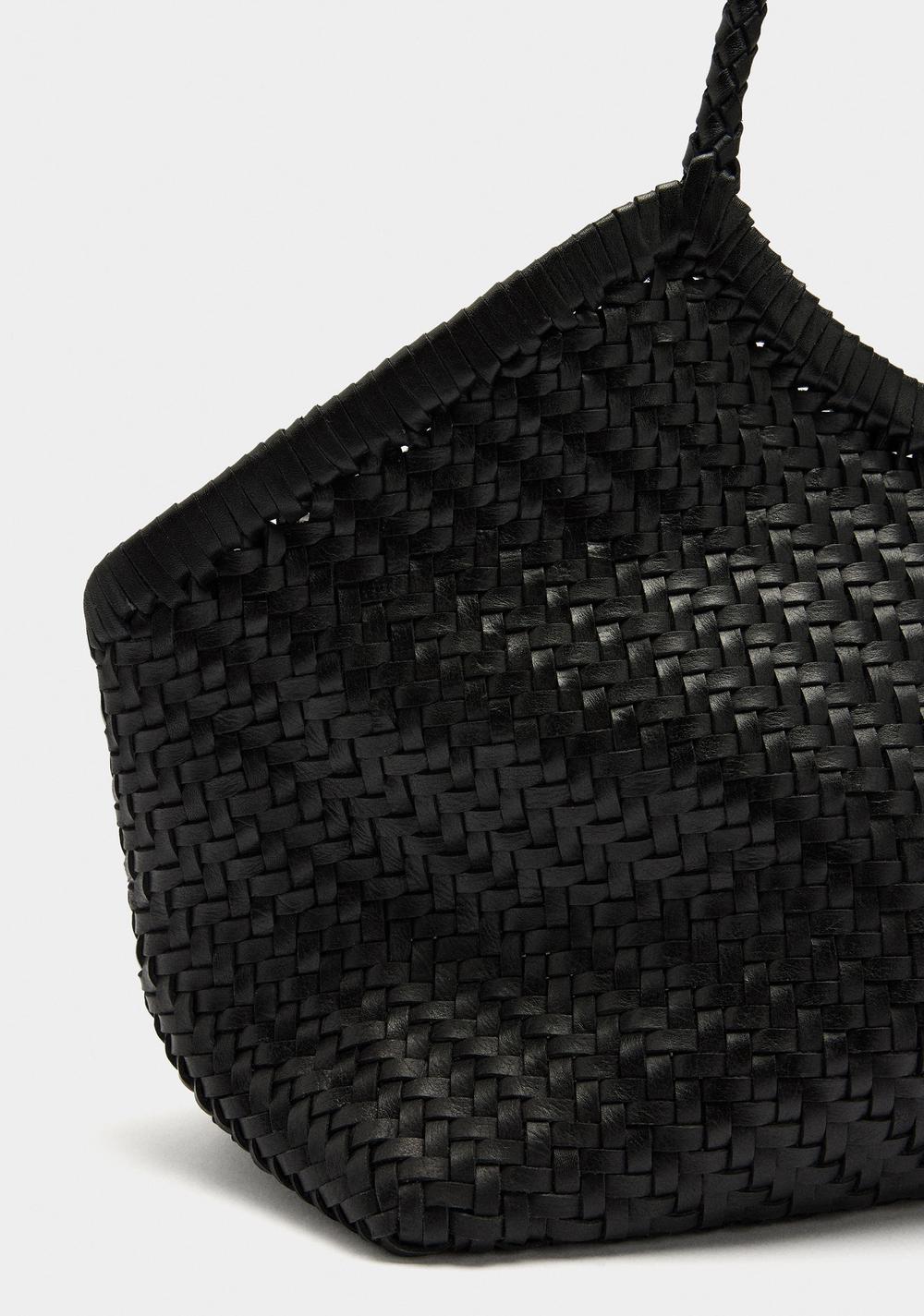Cartera Shopper de Piel Trenzada Parfois 4
