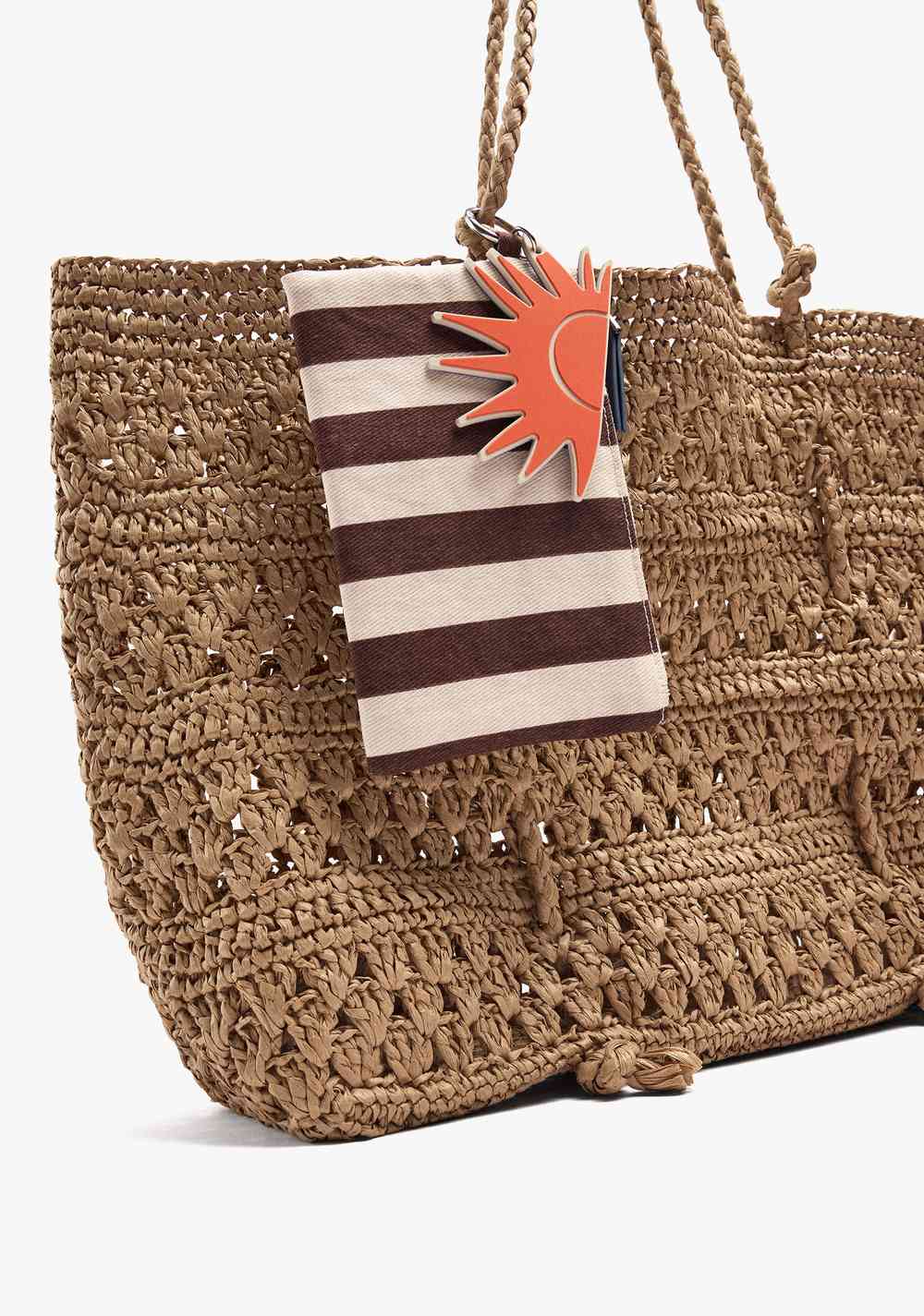 Cartera Shopper Trenzado Efecto Rafia Parfois 4