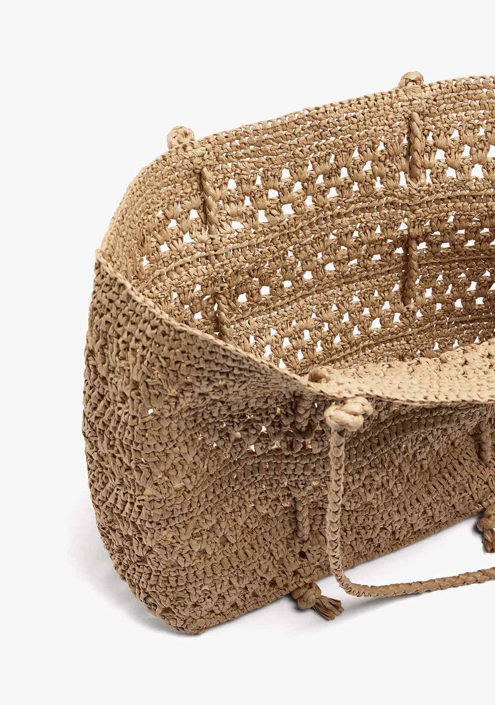 Cartera Shopper Trenzado Efecto Rafia Parfois 6