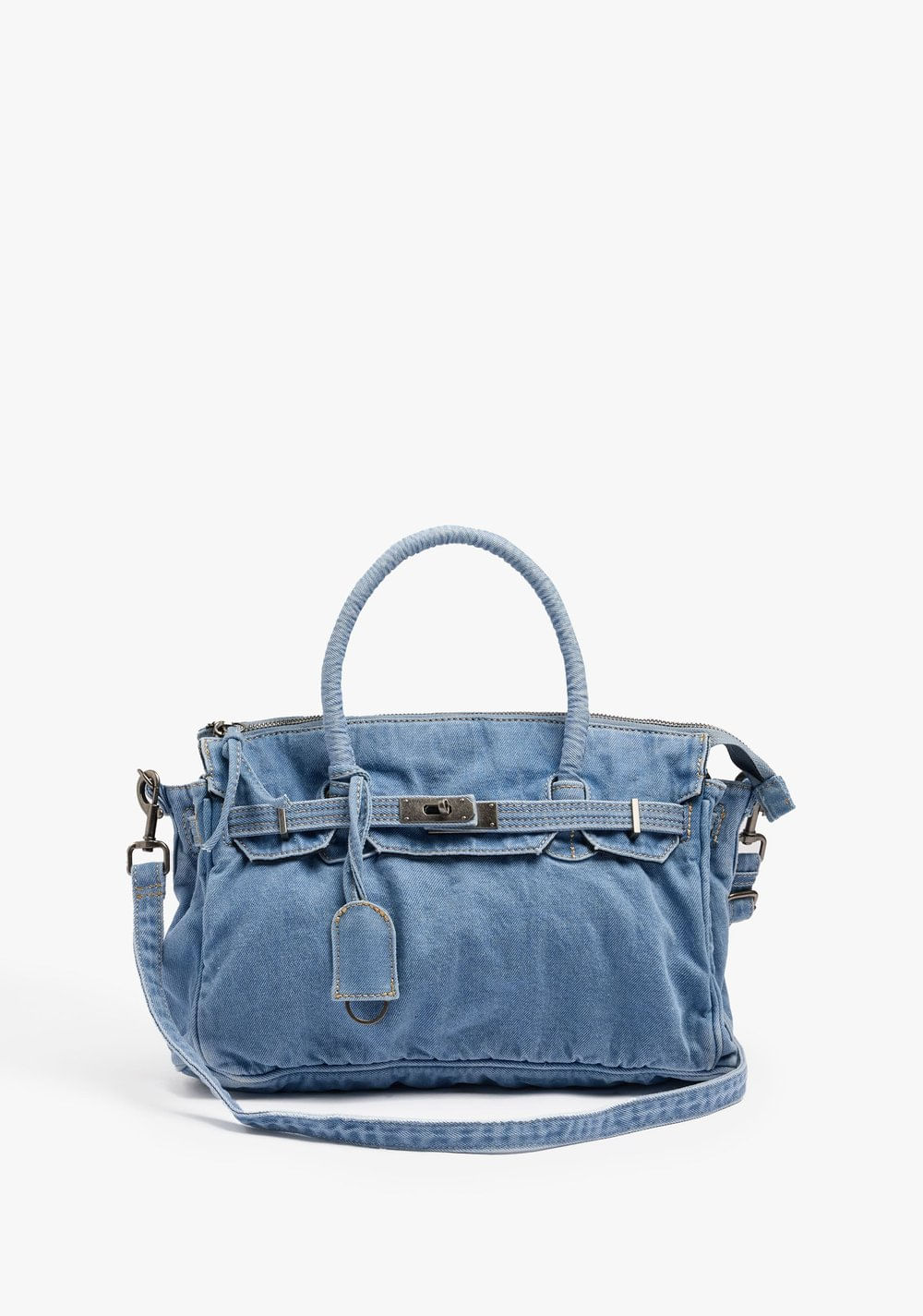 Cartera Tote Denim con Tiracolo Parfois Imagen Principal