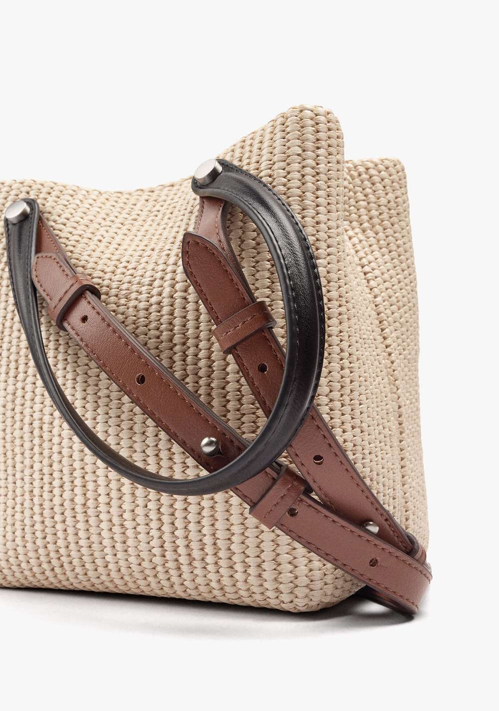 Cartera Tote Efecto Rafia con Asas Versátiles Parfois 2