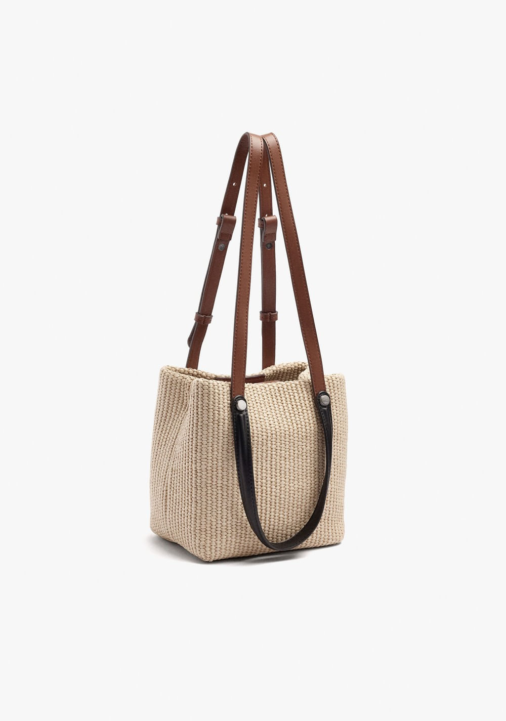 Cartera Tote Efecto Rafia con Asas Versátiles Parfois 3