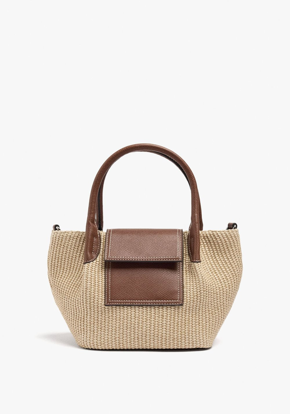 Cartera Tote Efecto Rafia con Solapa Parfois Imagen Principal