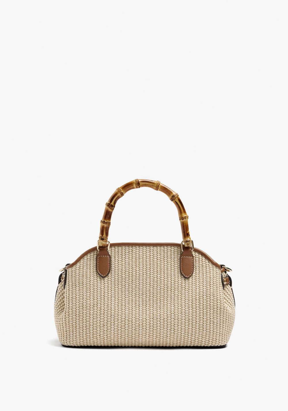 Cartera Tote Ovalado con Efecto Rafia Parfois