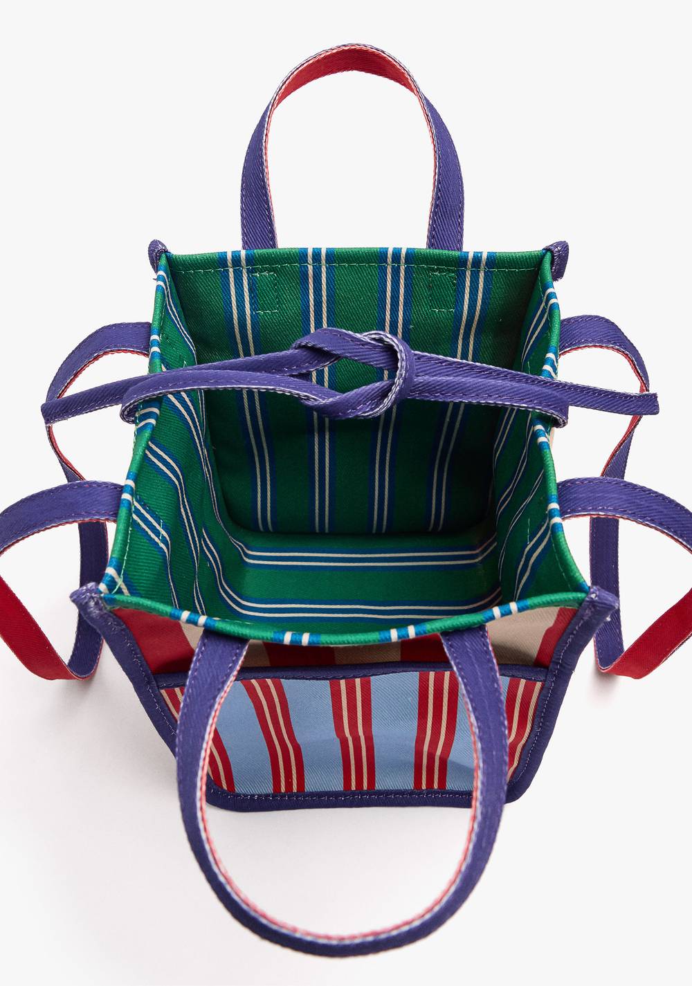 Cartera Tote Sarga Reversible a Rayas Parfois 6