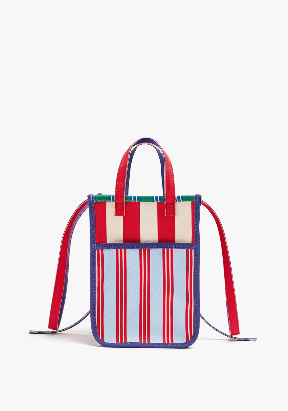 Cartera Tote Sarga Reversible a Rayas Parfois Imagen Principal