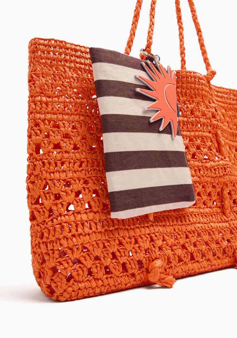Cartera Tote Trenzado Efecto Rafia Parfois 4