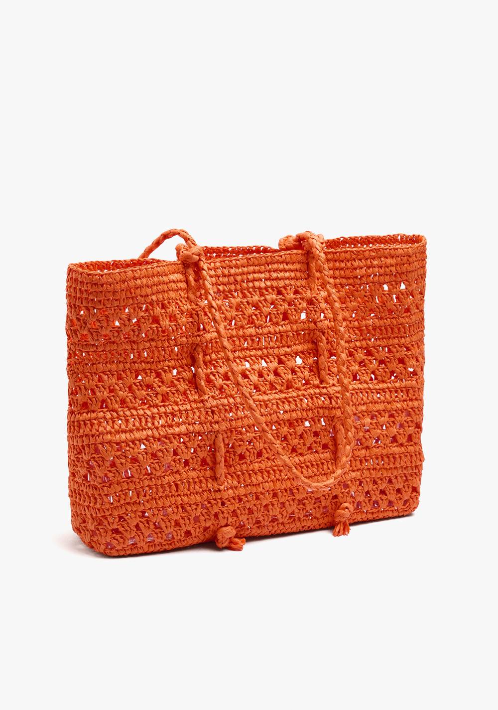 Cartera Tote Trenzado Efecto Rafia Parfois 5