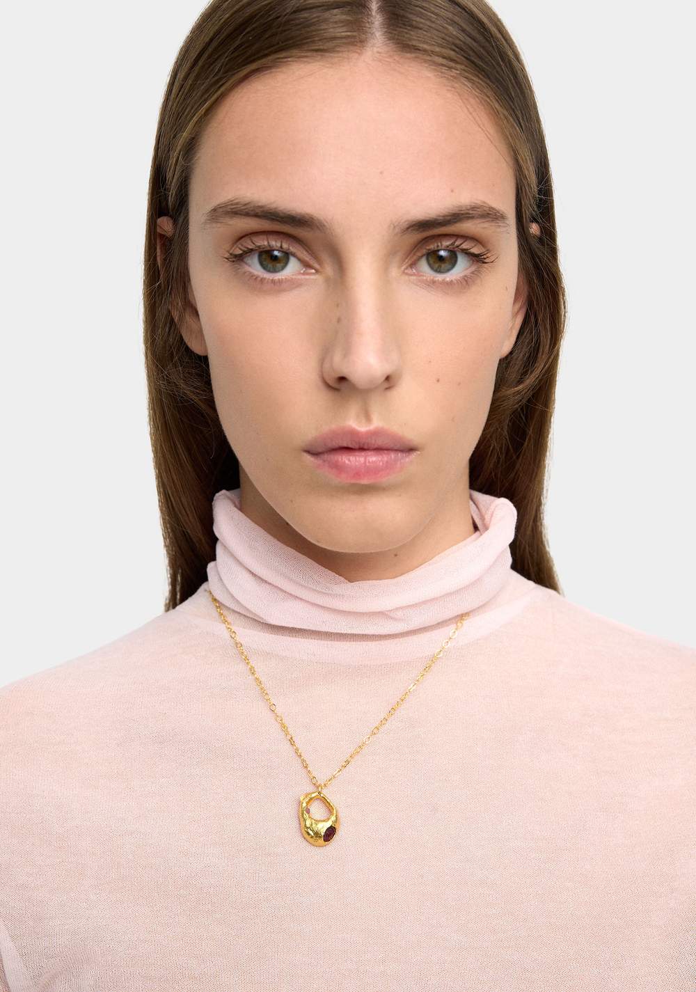 Collar Colgante de Aro con Piedras - Baño de Oro 18k Parfois 2