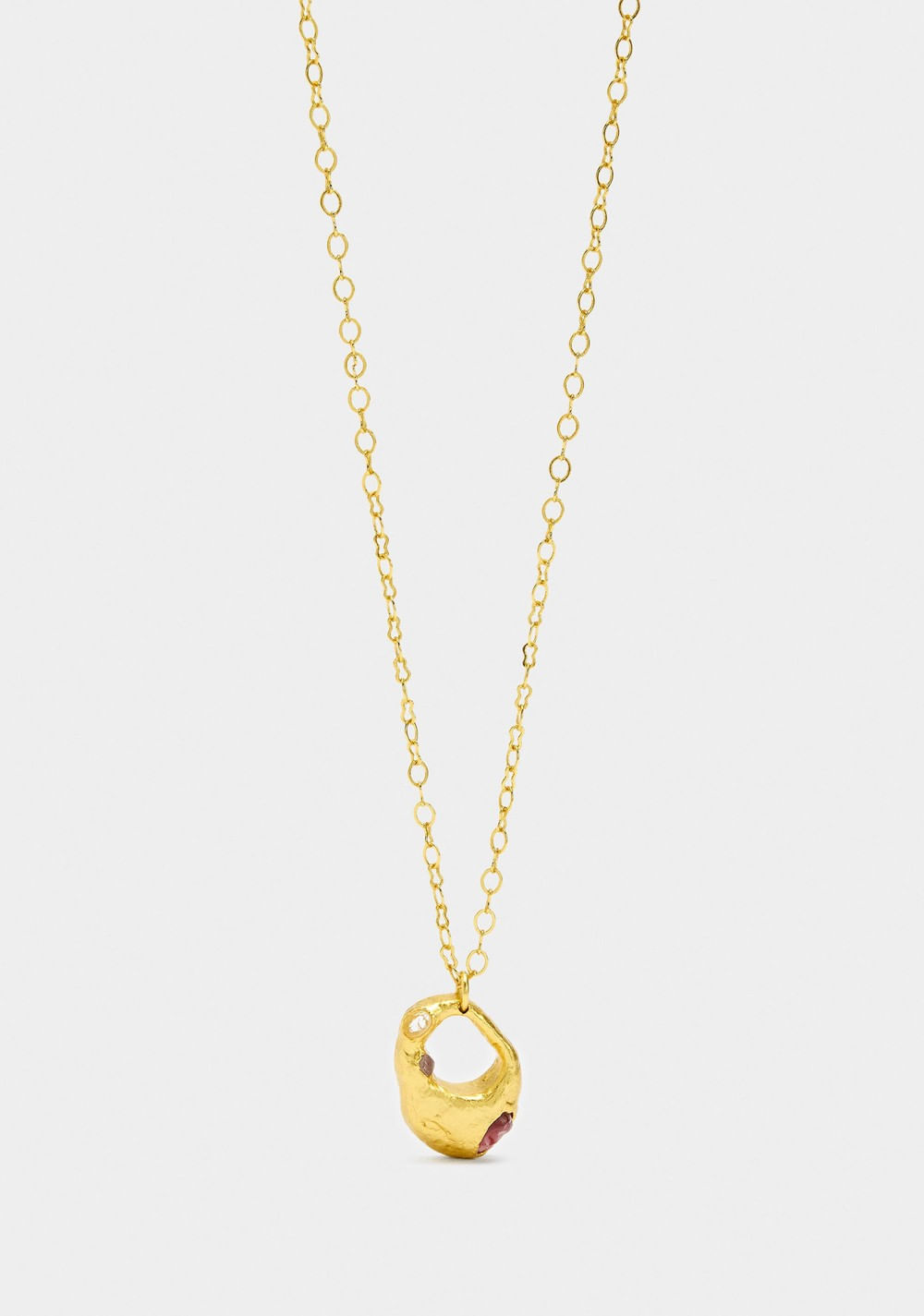 Collar Colgante de Aro con Piedras - Baño de Oro 18k Parfois 3