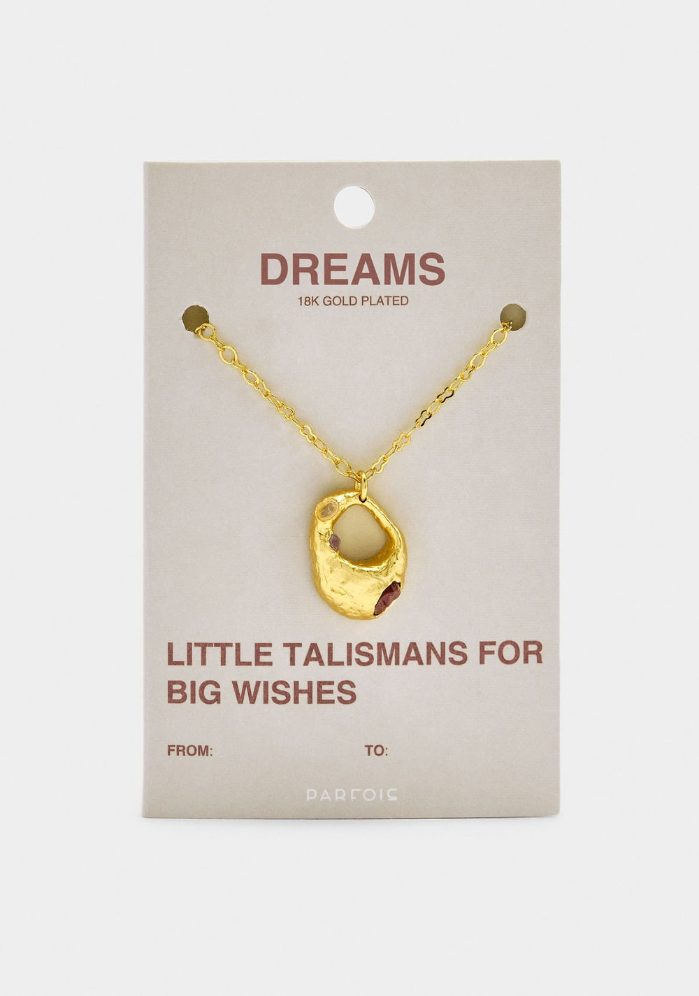 Collar Colgante de Aro con Piedras - Baño de Oro 18k Parfois 5