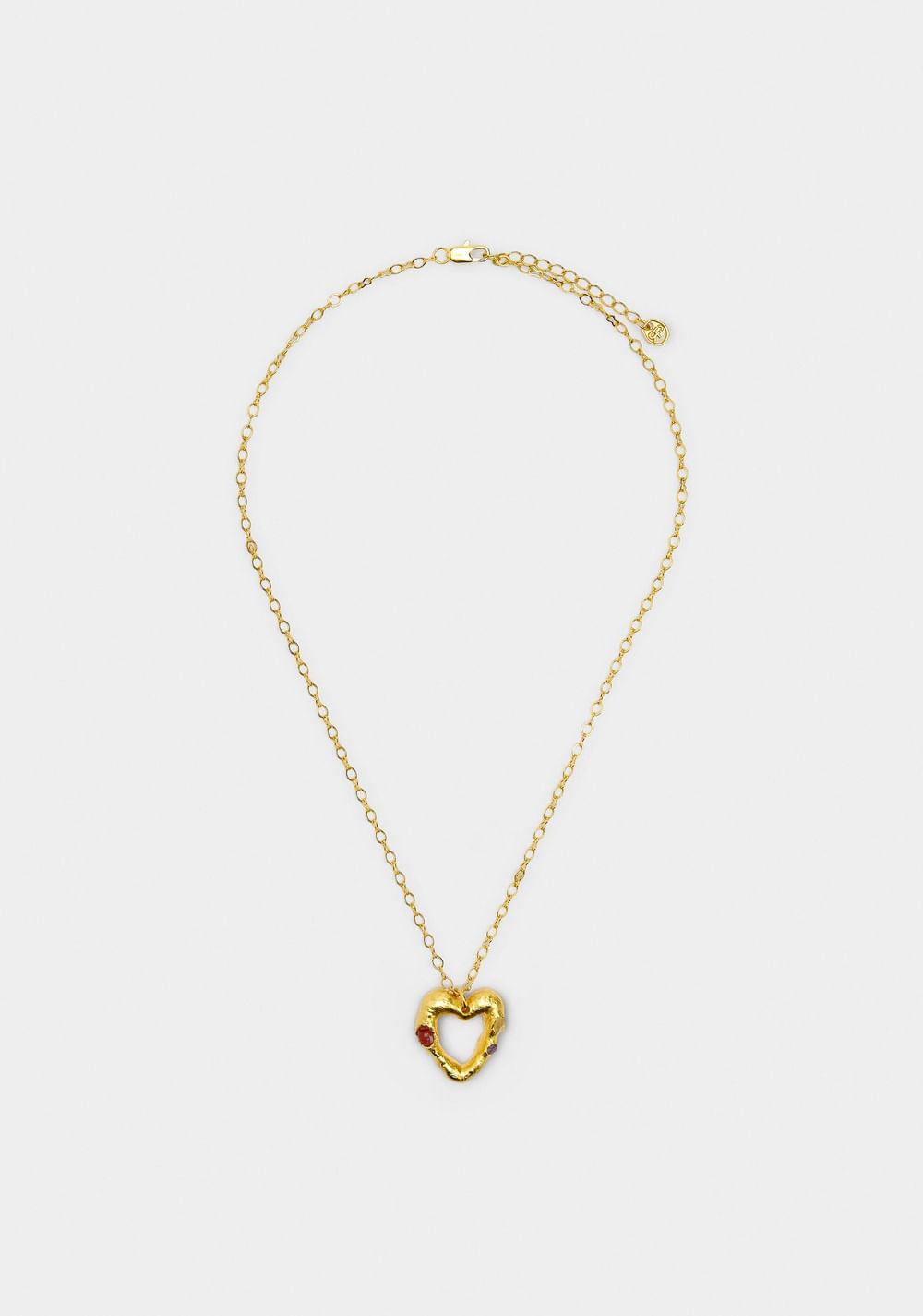 Collar Colgante de Corazón con Piedras - Baño de Oro 18k Parfois