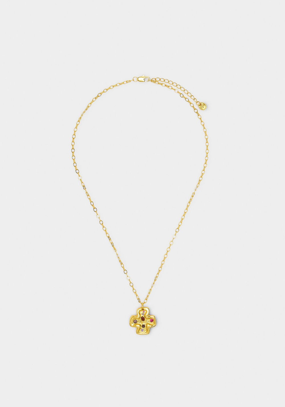 Collar Colgante de Cruz con Piedras - Baño de Oro 18k Parfois Imagen Principal