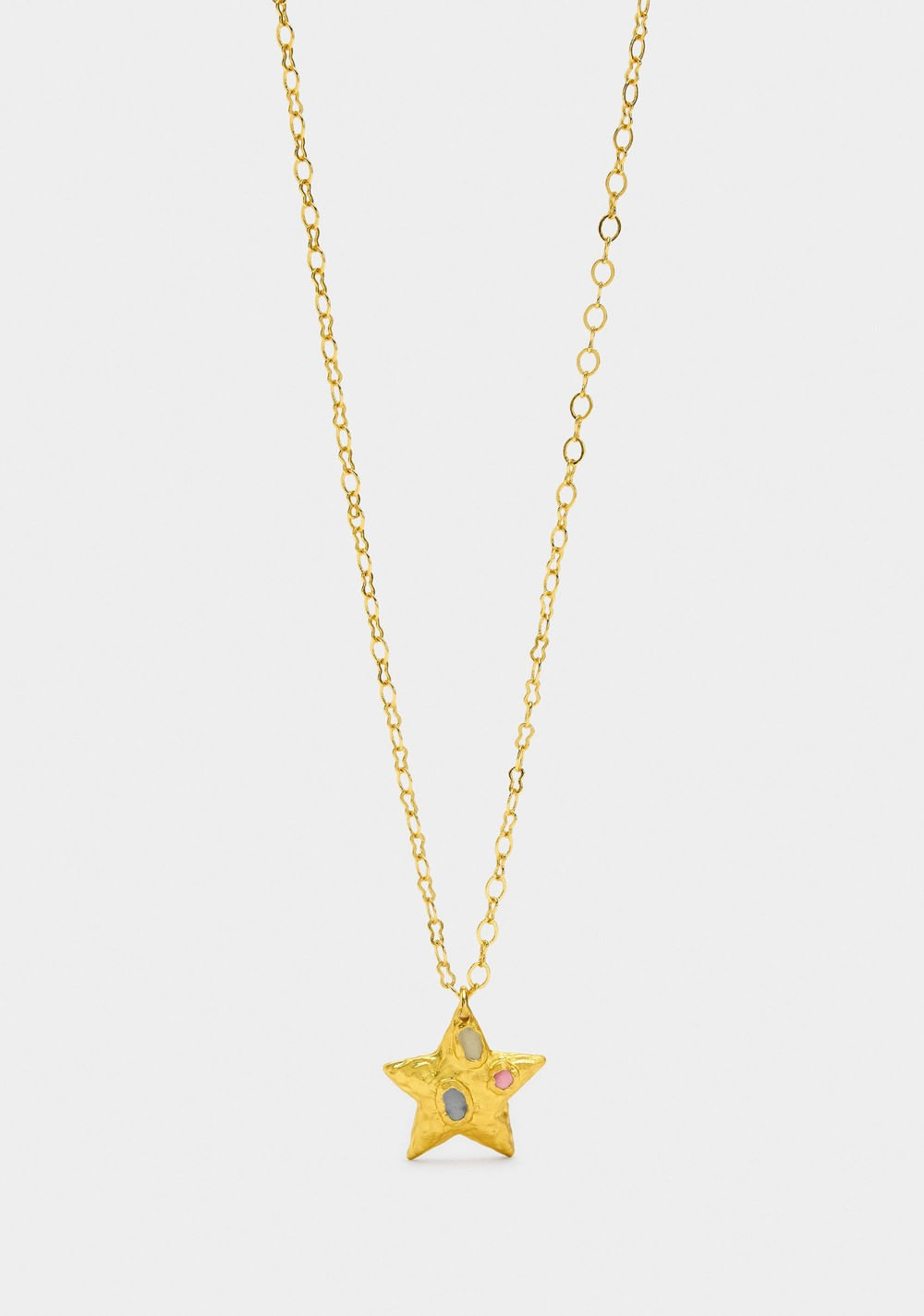 Collar Colgante Estrella con Piedras - Baño de Oro 18k Parfois 3
