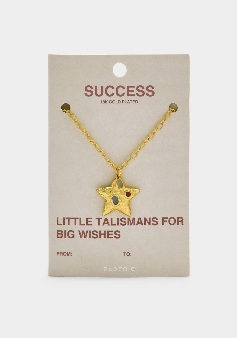 Collar Colgante Estrella con Piedras - Baño de Oro 18k Parfois 5