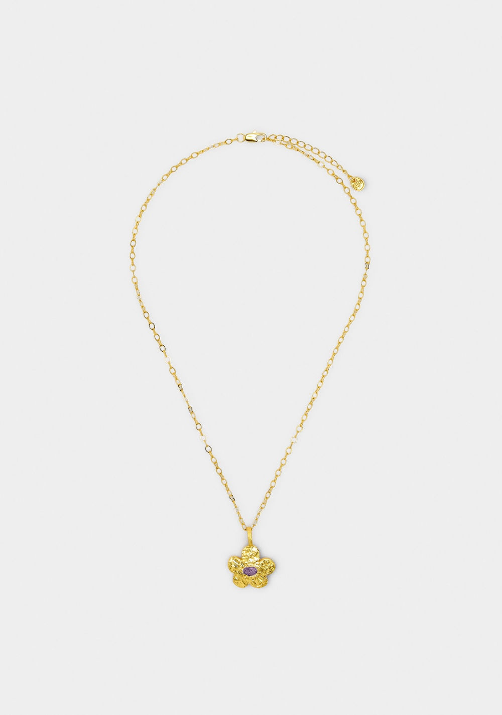Collar Colgante Flor con Piedra - Baño de Oro 18k Parfois Imagen Principal