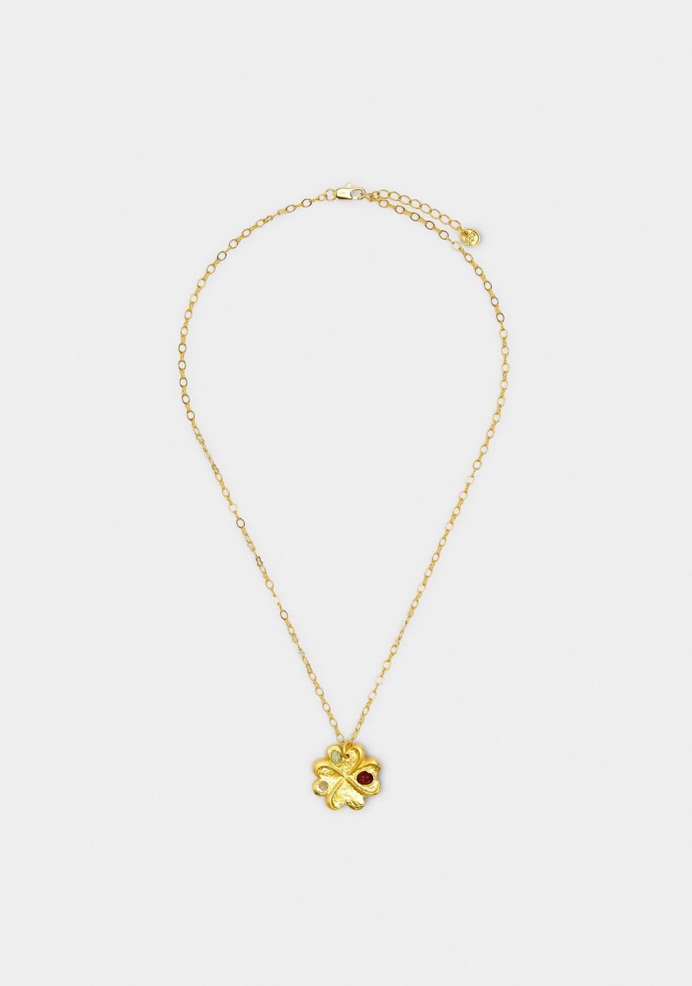Collar Colgante Trébol con Piedras - Baño de Oro 18k Parfois