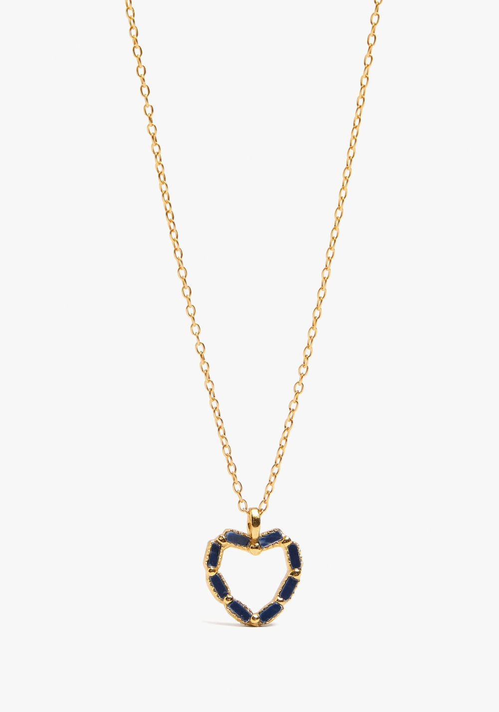 Collar Corazón con Piedras Baño de Oro 18k Parfois 3