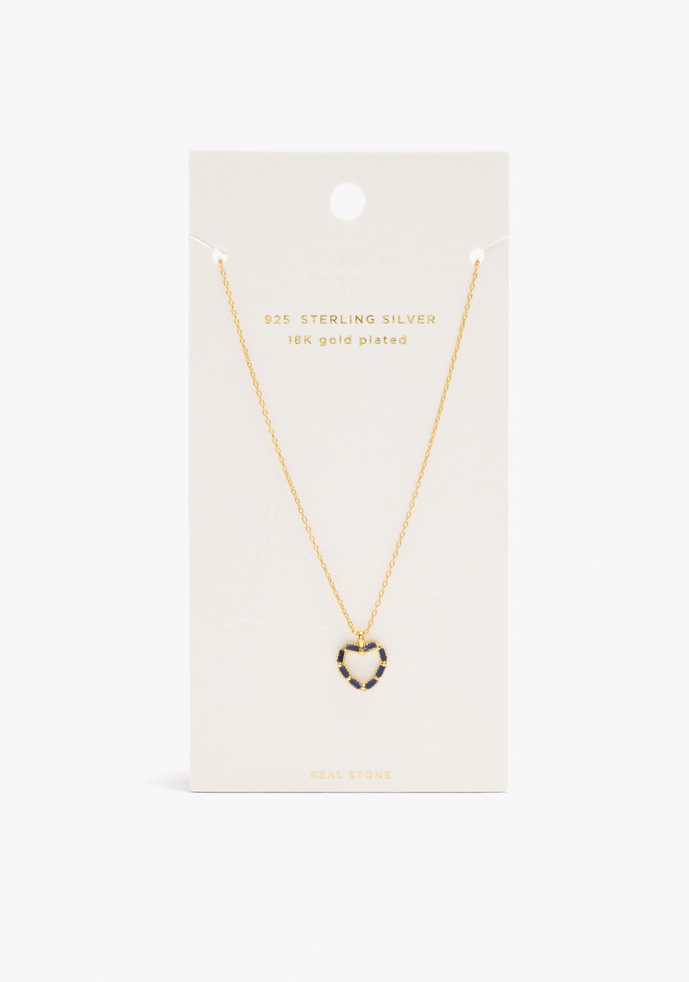 Collar Corazón con Piedras Baño de Oro 18k Parfois 5