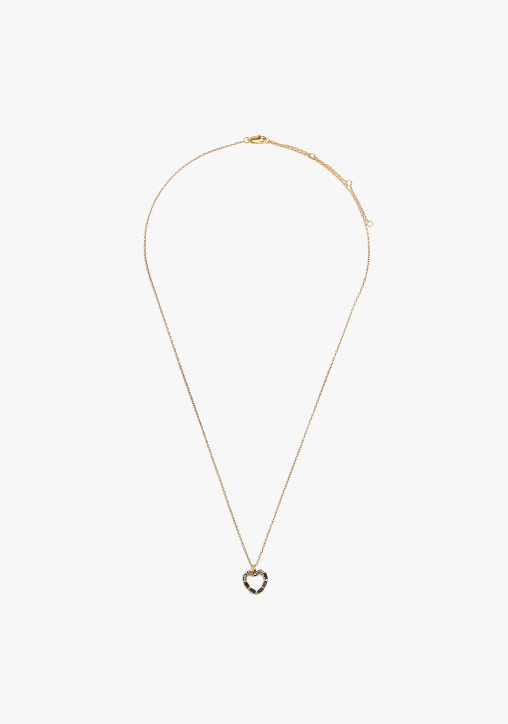 Collar Corazón con Piedras Baño de Oro 18k Parfois Imagen Principal