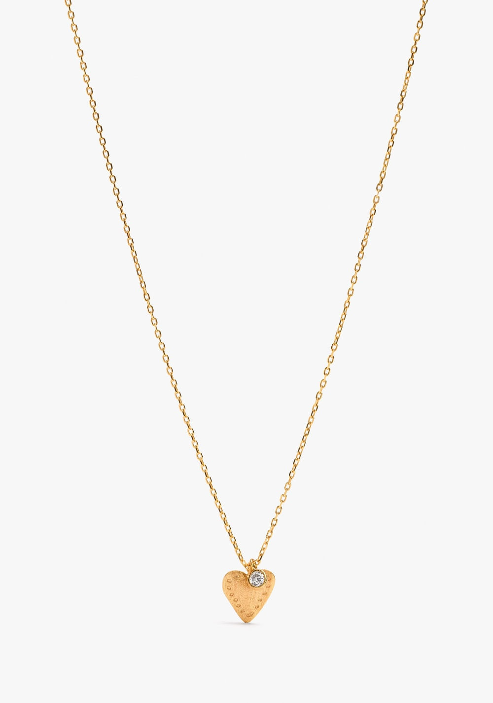 Collar Corazón con Zircónia Baño de Oro 18k Parfois 2