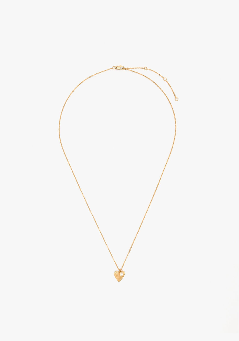 Collar Corazón con Zircónia Baño de Oro 18k Parfois Imagen Principal