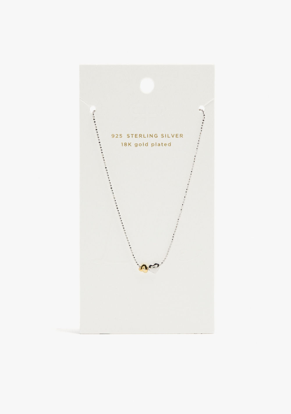 Collar con Corazones Bicolor Baño de Oro 18k Parfois 4